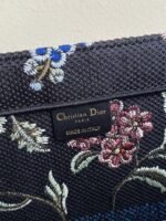 Dior Large Book Tote Bag Fake in Black Dior Petites Fleurs Embroidery - Image 9