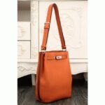 Orange Leather Replica Designer Hermes So Kelly 22cm Vibrant Handbag - Image 2