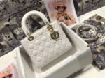 Dior Lady Dior Medium Bag Replica in White - Image 9