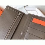 Black Taupe Fake Hermes Bearn Wallet - Image 4