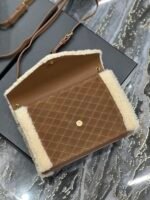 GABY MINI SATCHEL IN QUILTED SUEDE AND SHEARLING - Image 5