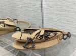 Dior Saddle Bag Knockoff in Beige Jute Canvas with Dior Union Motif - Image 9