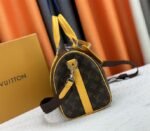Louis Vuitton Monogram Macassar Canvas Keepall Bandouliere 35 In Safran Yellow - Image 3