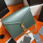 Replica Saint Laurent Cassandra Medium Chain Bag Green - Image 7