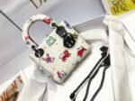 Dior Lady Dior Mini Bag Fake in White Calfskin with Pixel Zodiac Print - Image 9