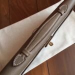 Etoupe Epsom Knockoff Hermes Kelly Cut Clutch Stylish Purse - Image 4