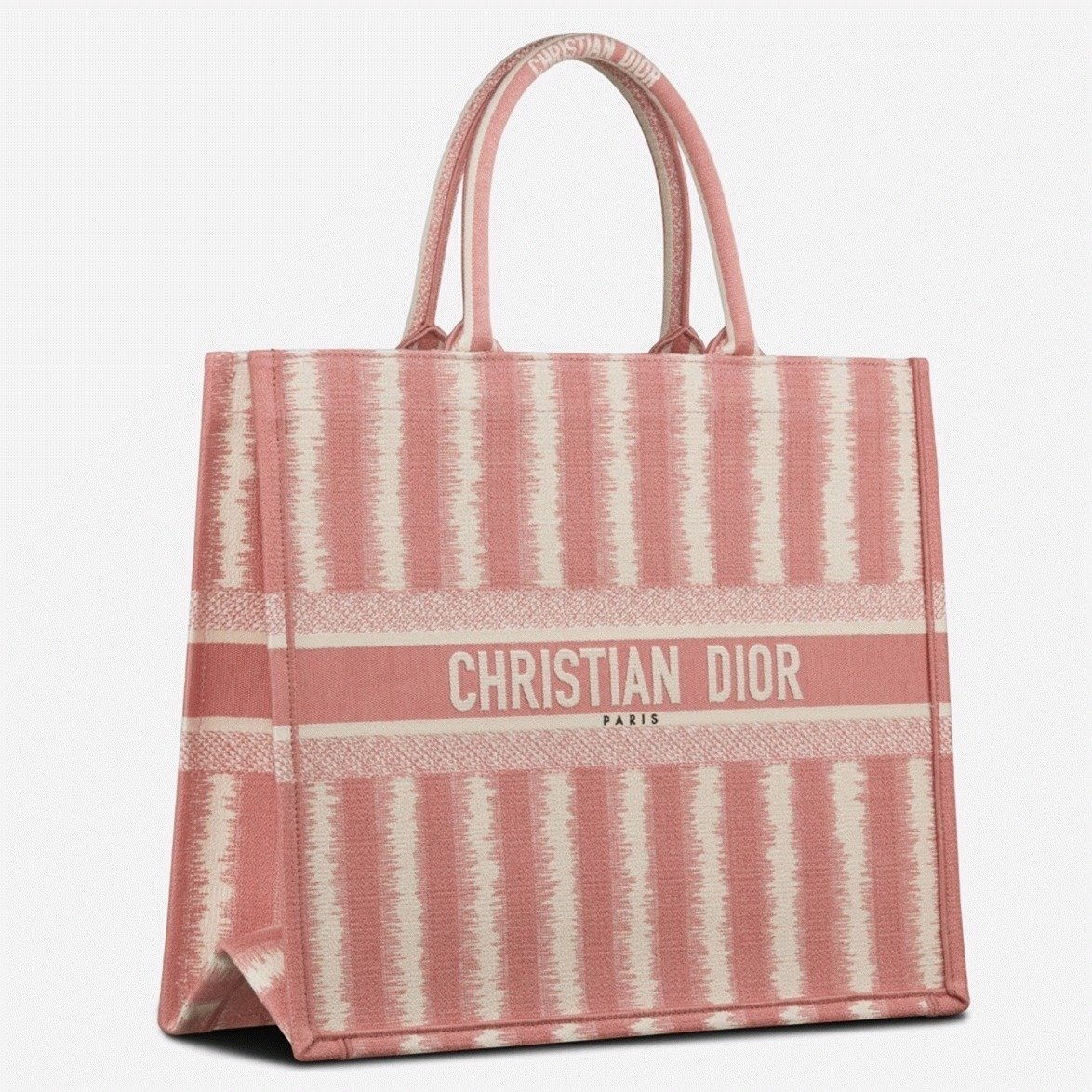 798C322C-73F8-43DB-8C93-B54F69B36479.jpg Dior Large Book Tote Bag Replica in Pink Stripes Embroidery - Image 1