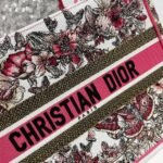 Dior Medium Book Tote Bag Fake in Multicolor Butterfly Embroidery - Image 3