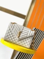 Replica Saint Laurent Envelope Medium Bag White - Image 9