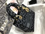 Dior Lady D-Lite Medium Bag Knockoff in Grey Mizza Embroidery - Image 7
