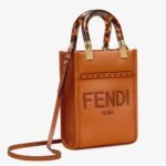 Top Quality Fake Fendi Mini Sunshine Shopper Bag In Brown Leather