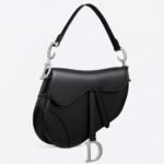 Dior Saddle Bag Replica in Black Soft Calfskin