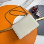 Knockoff Saint Laurent Sunset Medium Chain Bag White Calfskin - Image 12