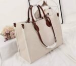 Louis Vuitton Monogram Empreinte Giant Onthego GM Tote In Cream – Brown - Image 2