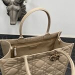 Dior Medium Book Tote Bag Fake with Strap in Beige - Image 8