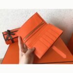 Malachite Orange Knockoff Hermes Bearn Wallet - Image 3