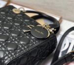Dior Lady Dior Medium Bag Fake in Black Cannage Lambskin - Image 6