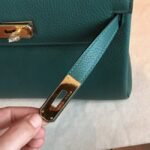 Malachite Clemence Copy Designer Hermes Kelly Retourne 28cm Bag - Image 2