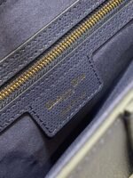Dior Saddle Bag with Strap Replica in Indigo Blue Grained Calfskin - Image 3