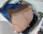 Dior Saddle Bag Fake in Blush Grained Calfskin - Image 4