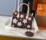 LV X TM Monogram Canvas Onthego PM With Cherry Blossom - Image 4