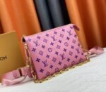 Louis Vuitton Coussin PM Bag In Pink And Purple With Jacquard Strap - Image 2