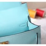 Blue Zephyr Epsom Copy Designer Hermes Kelly 20cm Handbag - Image 2