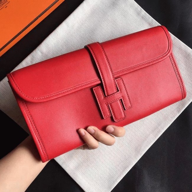 7DEBA61E-9196-3BF1-9771-20E9E815AC22.jpg Top quality red replica Hermes Jige Elan 29 clutch bag - Image 1