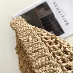 Prada Small Tote Bag Fake in Beige Woven Raffia - Image 5