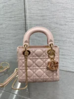 Dior Lady Dior Mini Bag Fake in Pink - Image 13