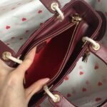 Dior Lady Dior Medium Bag Replica in Bordeaux Lambskin - Image 3