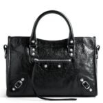Knockoff Balenciaga Le City Small Bag Black Arena Lambskin