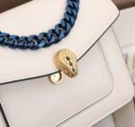 Fake Bvlgari Serpenti Forever Small Crossbody Bag with Chain Ivory - Image 3