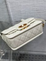 Dior Small Jolie Top Handle Bag Replica in White Cannage Calfskin - Image 5