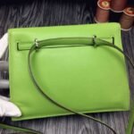 Green Swift Leather Top Replica Hermes Kelly Danse Convertible Bag - Image 5