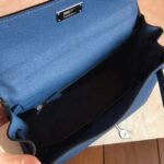 Blue Agate Clemence Fake Hermes Kelly Retourne 28cm Tote - Image 8