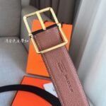 Replica Hermes reversible saddle style belt in brown - Image 3