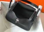 Designer replica Hermes Lindy 26cm handbag in black - Image 4