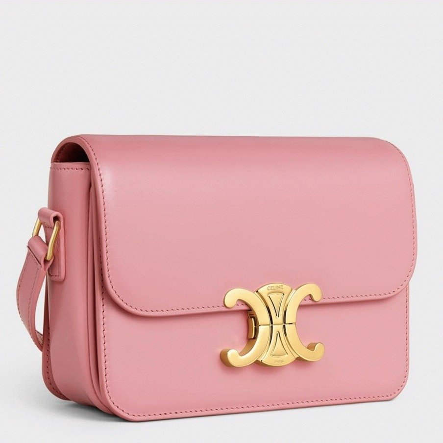 7F4221B0-B412-7ED2-7EA8-F0B92C2B3959.jpg Top Quality Knockoff Celine Triomphe Teen Bag In Pink - Image 1