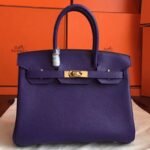 Iris Color Budget Knockoff Hermes Birkin 30cm Bag