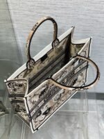 Dior Large Book Tote Bag Fake in Beige Butterfly Bandana Embroidery - Image 2