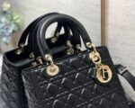 Dior Lady Dior Medium Bag Fake in Black Cannage Lambskin - Image 5