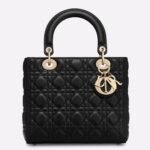 Dior Lady Dior Medium Bag in Black