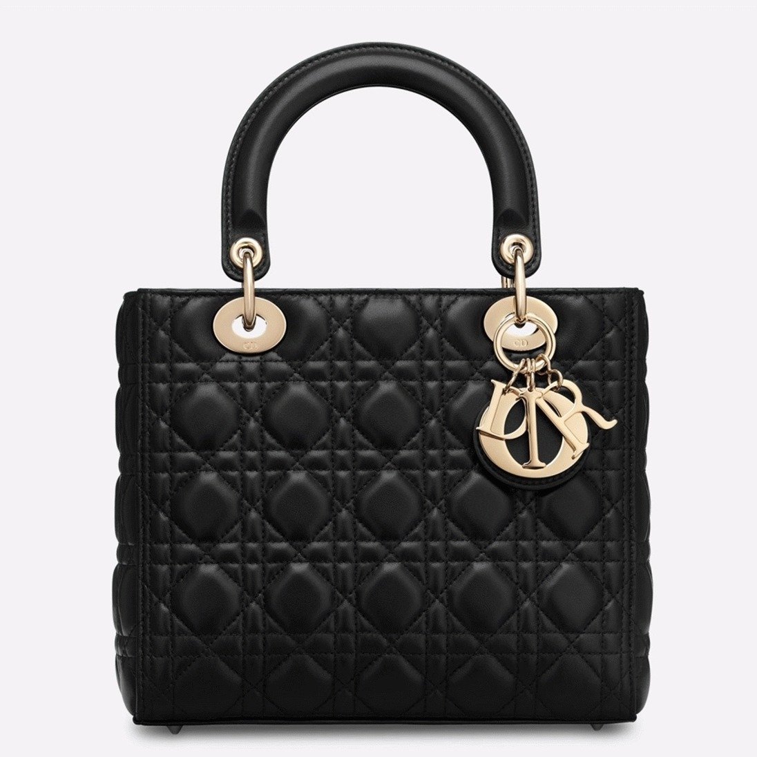 7FD4161E-CBDF-F90C-F8A5-B44B52E32999.jpg Dior Lady Dior Medium Bag in Black - Image 1