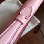 Rose Dragee Swift Knockoff Hermes Kelly Cut Clutch Soft Pastel Bag - Image 6