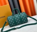 Louis Vuitton Monogram Heritage Canvas Keepall Bandouliere 25 In Green - Image 3