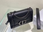 Dior 30 Montaigne Chain Bag with Handle Fake in Black Lambskin - Image 7