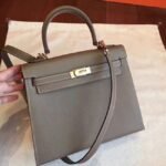 Etoupe Epsom Knockoff Hermes Kelly Sellier 28cm Elegant Classic Purse