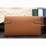 Brown fake designer Hermes Kelly Longue wallet - Image 5