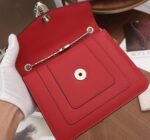 Red Leather Bvlgari Serpenti Forever Imitation Small Crossbody Bag - Image 9